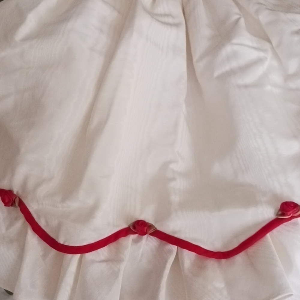 Youngsport Red Velvet Ivory Taffeta Dress - Picture 9 of 12